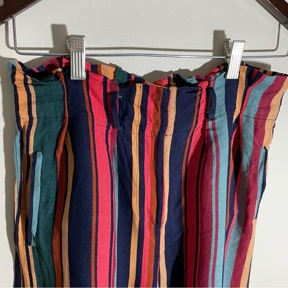 Farm Rio for Anthropologie Striped Wide Leg Pants - Picture 7 of 9